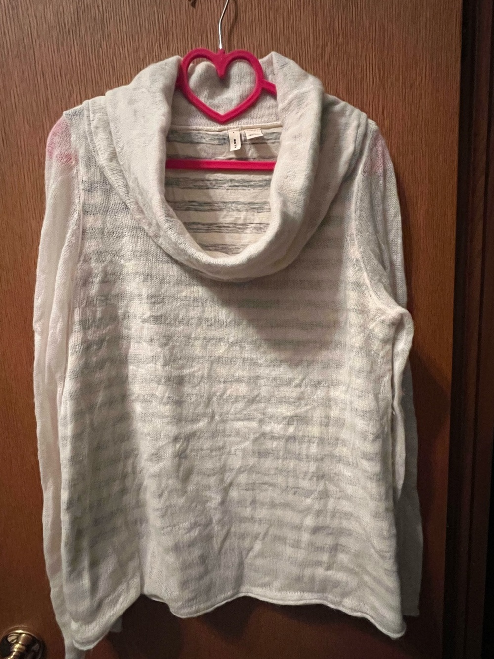 Anthropologie Moth Cream Cowl Neck Lightweight Sweater